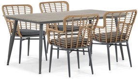 Tuinset 4 personen 180 cm Aluminium/Wicker Taupe De Laan Projects