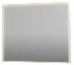 INK SP19 spiegel - 100x4x80cm rechthoek in stalen kader incl dir LED - verwarming - color changing - dimbaar en schakelaar - mat wit 8409066