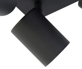 Smart plafondlamp met dimmer zwart vierkant incl. 4 Wifi GU10 - Jeana Modern GU10 Binnenverlichting Lamp