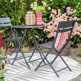 Garden Impressions Pisa bistro tuinset 3-delig - donker grijs