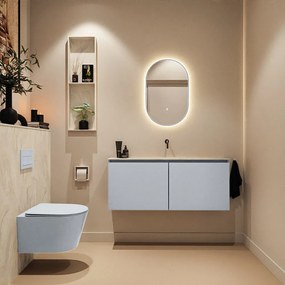 Mondiaz Ture DLux toiletmeubel 120cm clay met wastafel ostra midden zonder kraangat