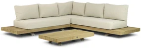 Hoek loungeset 5 personen Teak Taupe Santika Furniture Santika
