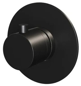 Brauer Black Edition inbouwthermostaat - met inbouwdeel - 1 gladde knop - mat zwart 5-S-018RR