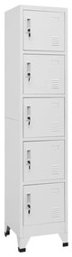 vidaXL Lockerkast 38x40x180 cm staal lichtgrijs
