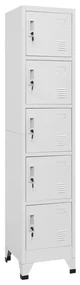 vidaXL Lockerkast 38x40x180 cm staal lichtgrijs