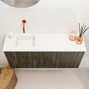 Mondiaz Joya 90cm toiletmeubel shadow met wastafel faye links zonder kraangat talc