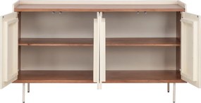 Beige Dressoir Met Ribbels - 150x45x85cm.