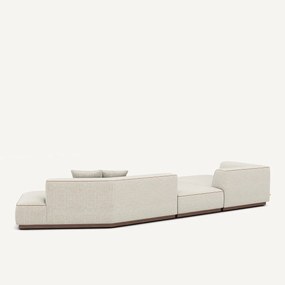 Open hoekbank links XL in gevlekte canvas, Jacopo