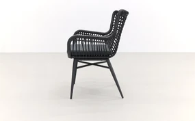 Jasmine Black/Silva 240x115 cm. ovale tuinset - 7-delig