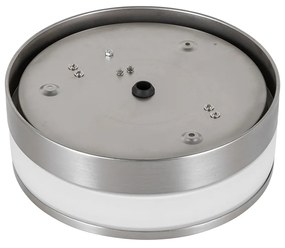 Moderne plafondlamp staal 23 cm IP44  - Flavi