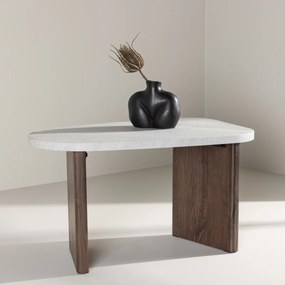 Organische Bijzettafel Bruin - 45 X 70cm.