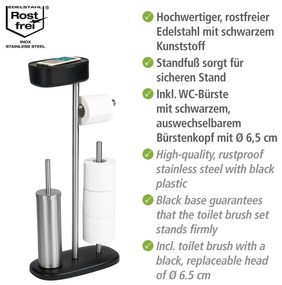 Wenko Rivazza wc-boy met box RVS zwart