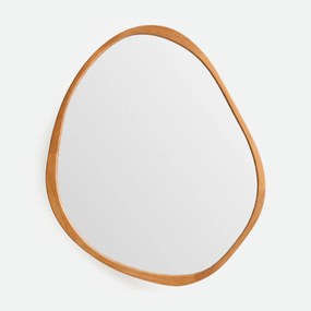 Grote wandspiegel, organische vorm, diameter 100 x hoogte 120 cm, ASTIA