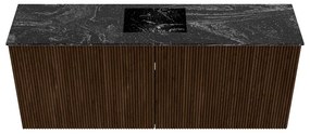 Mondiaz Joya DLux 100cm toiletmeubel walnut met wastafel faye midden zonder kraangat lava