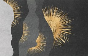 Ilustratie Abstract golden art. Rich texture. Modern, Luzhi Li, (40 x 26.7 cm)