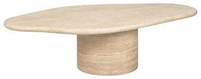 Richmond Interiors Fictus Organische Salontafel Travertin Beige - 130 X 80cm.