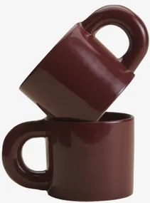 Pack Van 2 Koffiekopjes Van 30 Cl In New Bone China Rylvane Wijn Rood - Sklum