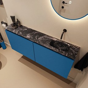 Mondiaz Ture DLux toiletmeubel 120cm jeans met wastafel lava rechts zonder kraangat