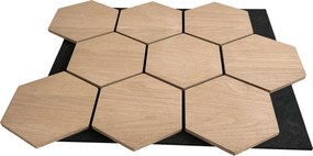 Hexagon Panel Naturel Eiken 81CM | Akoestisch | Wanddecor | Zeshoekig