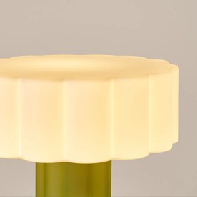 Tafellamp, van gekleurd glas en opaalglas, JUSTYNA