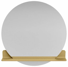 Mondiaz Spot spiegel rond Ø90cm met planchet oro