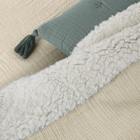 Effen beddensprei in tetra/sherpa Kumla
