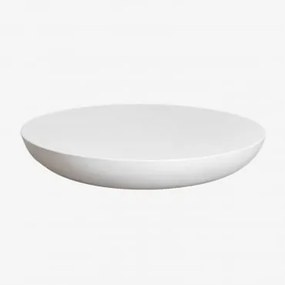 Ronde Salontafel Ø105 Cm In Cement Zenadia Gebroken Wit - Sklum