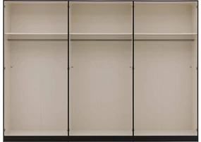 Goossens Kledingkast Easy Storage Ddk, Kledingkast 304 cm breed, 220 cm hoog, 4x draaideur en 2x spiegel draaideur midden