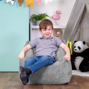 Morgan Corduroy Kinder Zitzakstoel - Grijs