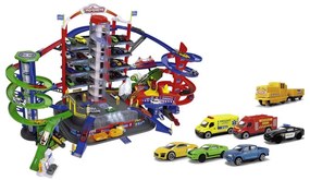 majoRETTE Speelgoedgarage met 6 speelgoedauto's Super City