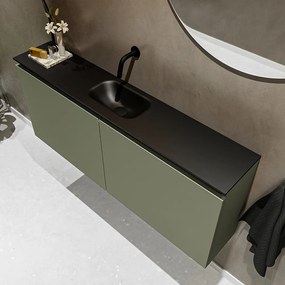 Mondiaz Ture 120cm toiletmeubel army met wastafel urban midden geen kraangat