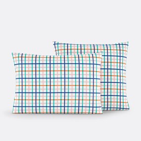 Kussensloop 50% gerecycled katoen, Tabaka Geruit