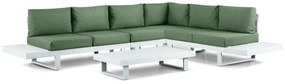 Hoek loungeset 6 personen Aluminium Wit Lifestyle Garden Furniture Lorenzo