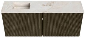 Mondiaz Joya DLux 100cm toiletmeubel shadow met wastafel faye links zonder kraangat frappe