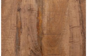 Goossens Salontafel Jelle rond, hout mango bruin, urban industrieel, 54 x 45 x 54 cm