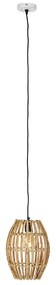 Landelijke hanglamp bamboe met wit - Canna Capsule Landelijk E27 ovaal Binnenverlichting Lamp