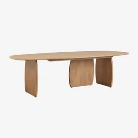 Ovale Eettafel 260x120 Cm In Agathe Mangohout Natuurlijk Hout - Sklum