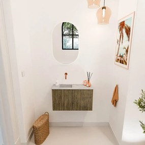 Mondiaz Joya DLux 70cm toiletmeubel dusk met wastafel faye links zonder kraangat glace