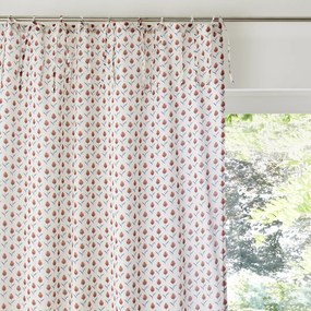 Glasgordijn met strikjes, katoenn, Ditsy