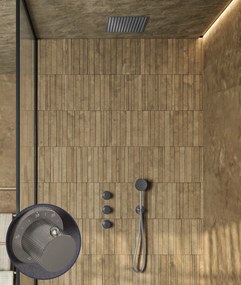 Saniclear Plus Curved inbouw regendouche met inbouw douchekop 30x30cm RVS