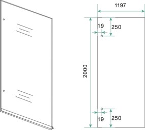 Mueller Lest glasplaat 120cm bronsglas