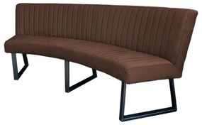 Eetkamerbank - Hengelo - geschikt voor ovale tafel 240 cm - stof Element donkerbruin 25