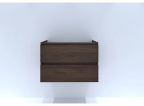 HR badmeubelen Infinity Wastafelonderkast - 80x44.8x55cm - 3D-front - 2 lades - greeploos - dark oak 75043677