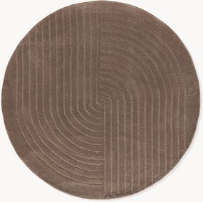 Rond handgetuft wollen vloerkleed Mason