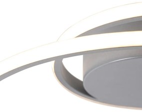 Design plafonnière staal incl. LED 3-staps dimbaar - Krula Design rond Binnenverlichting Lamp