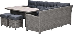 Garden Impressions Jaru lounge dining set 5-delig rechts - light teak vironwood