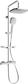 Mexen KT33 opbouw doucheset met regendouche en thermostatische kraan, chroom - 771503393-00