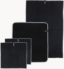 Wafelpiqué microvezel keukenset Mega, 4-delig