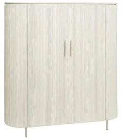 Tower Living Lichtgrijze Wandkast Met Ribbels 135x145 Corbetta - 135x45x145cm.