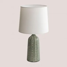 Keramische tafellamp Leinac Groen – khaki - Sklum